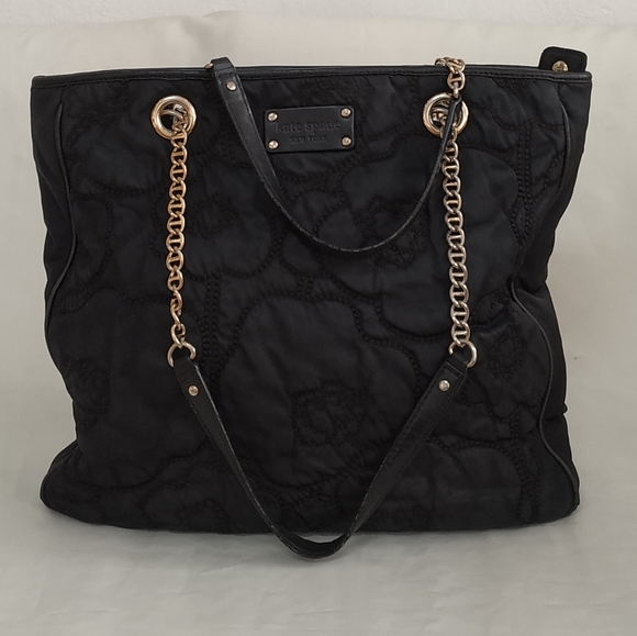 Kate Spade Quilted Nylon leather cherry Floral Tote Bag - Picture 12 of 14